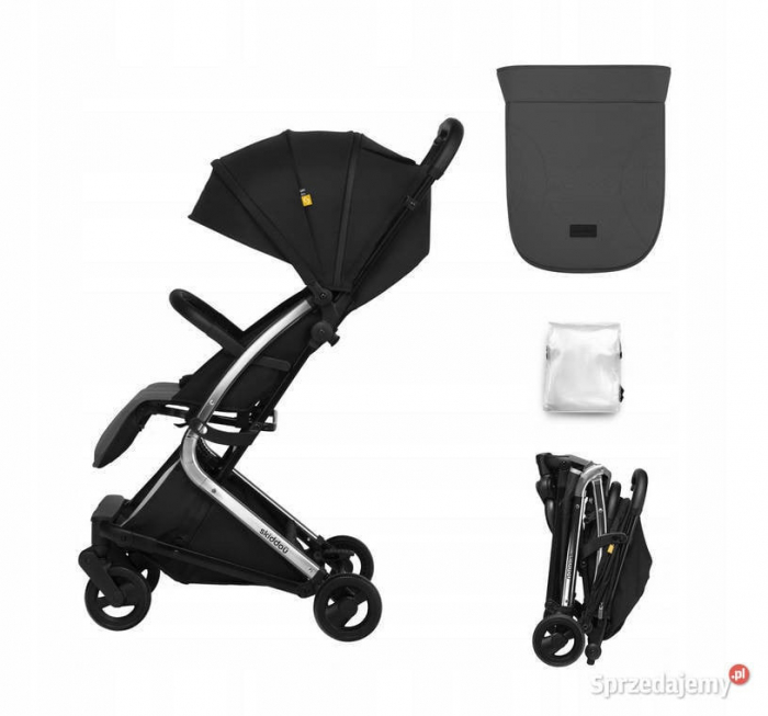 Carucior sport pliabil Skiddou Mikkeli Onyx, ultracompact pentru calatorii, Negru [1]