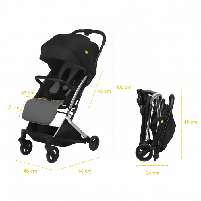 Carucior sport pliabil Skiddou Mikkeli Sky high, ultracompact pentru calatorii, Bleu [12]