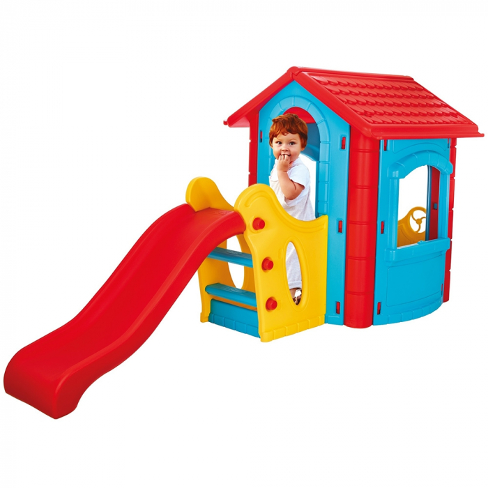 Casuta cu tobogan pentru copii Pilsan Happy House blue [3]