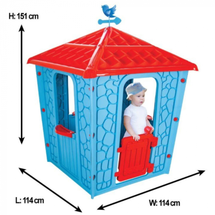 Casuta pentru copii Pilsan Stone House blue [3]