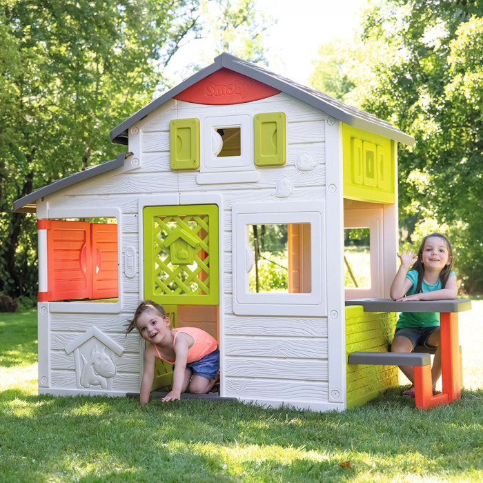 Casuta pentru copii Smoby Friends Playhouse Neo cu gradina [3]