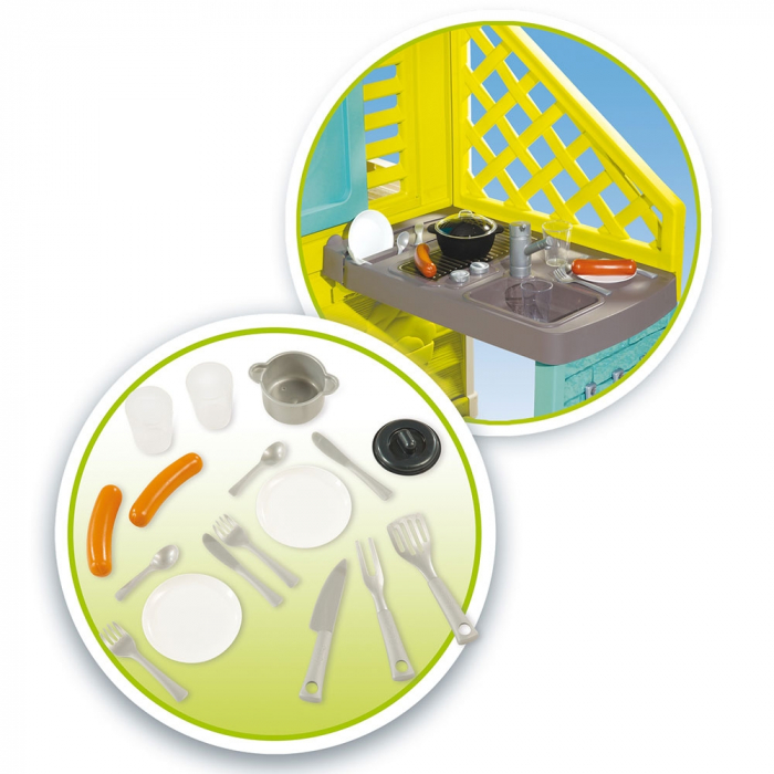 Casuta pentru copii Smoby Pretty cu bucatarie si 17 accesorii [2]