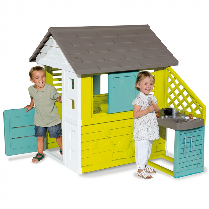 Casuta pentru copii Smoby Pretty cu bucatarie si 17 accesorii [4]