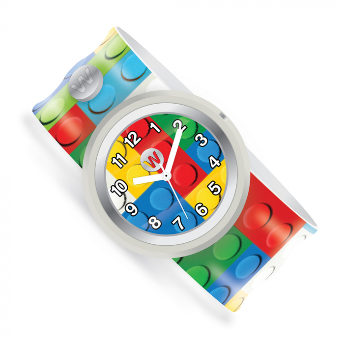 Ceas analog pentru copii cu bratara din silicon slap-on, Lego [2]