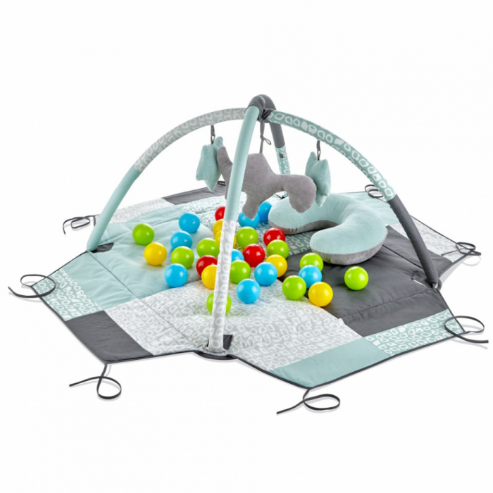 Centru de joaca cu bile BabyJem Toy Ball Play Mat (Culoare: Roz) [3]