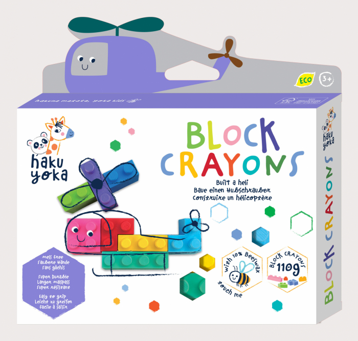 Creioane cerate interconectabile Block Crayons - Elicopter, Haku Yoka [1]