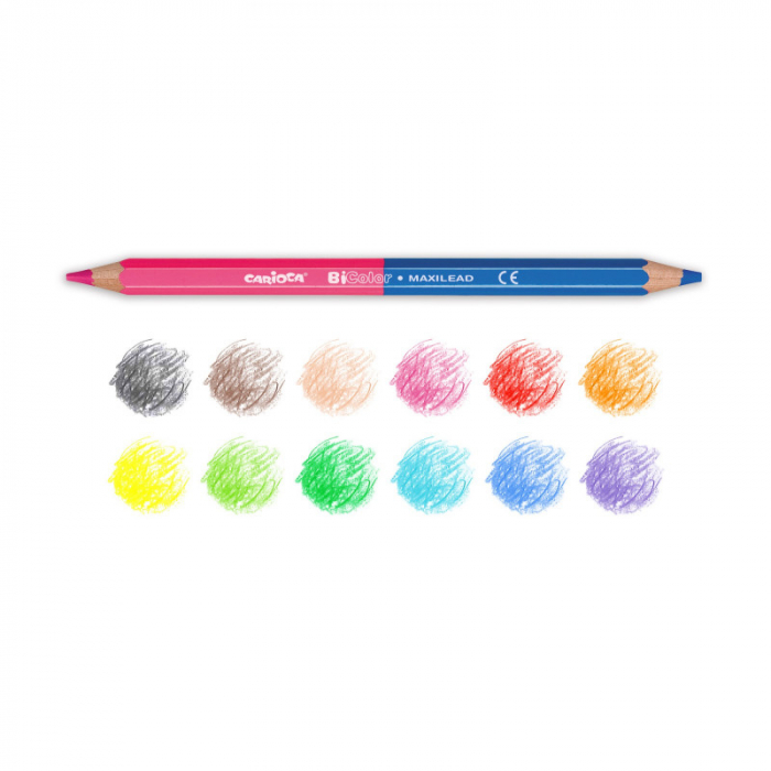 Creioane color cu capat dublu - Carioca Bi-Color 6 buc/set. [3]