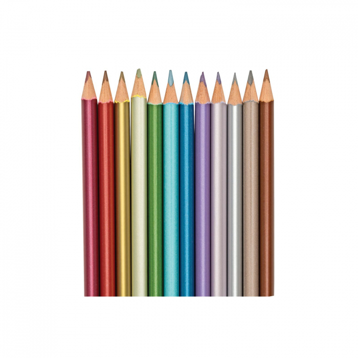 Creioane colorate metalice Modern - Set de 12 [2]