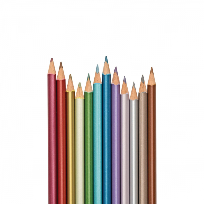 Creioane colorate metalice Modern - Set de 12 [3]