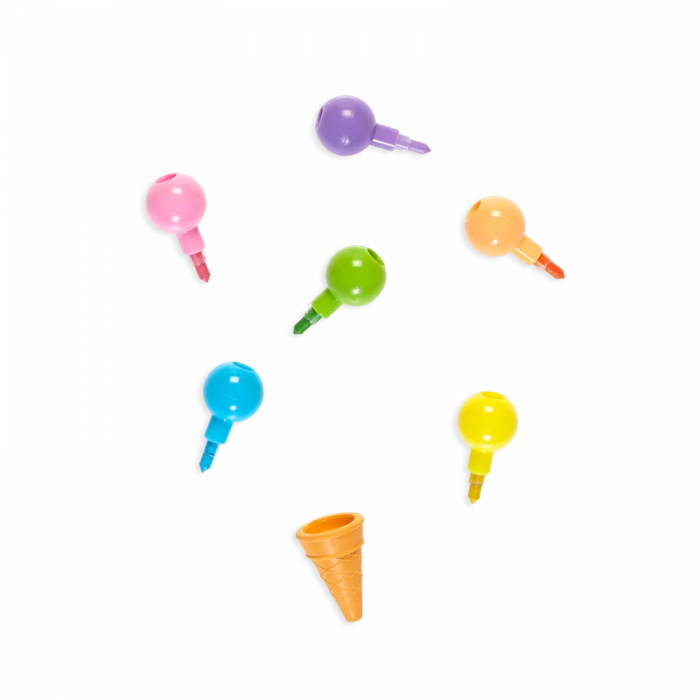 Creioane intercalate si radiera parfumata Rainbow Scoops [4]