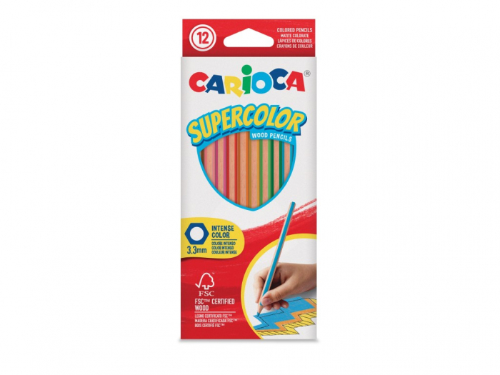 Creioane Supercolor hexagonale 12/set CARIOCA [1]