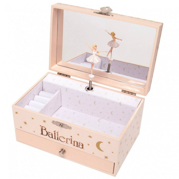 Cutie muzicala dreptunghiulara cu sertar "Ballerina" [2]