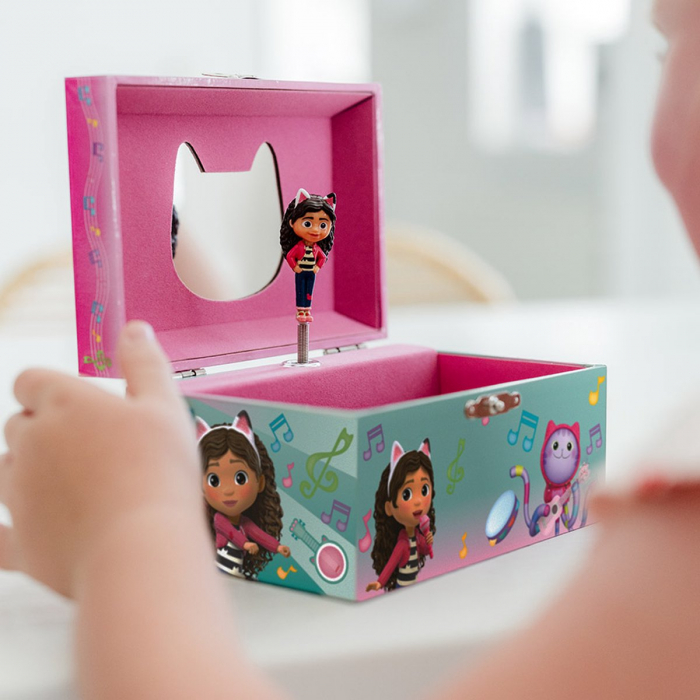 Cutie muzicala pentru bijuterii cu figurina Gabby Dollhouse si oglinda [6]