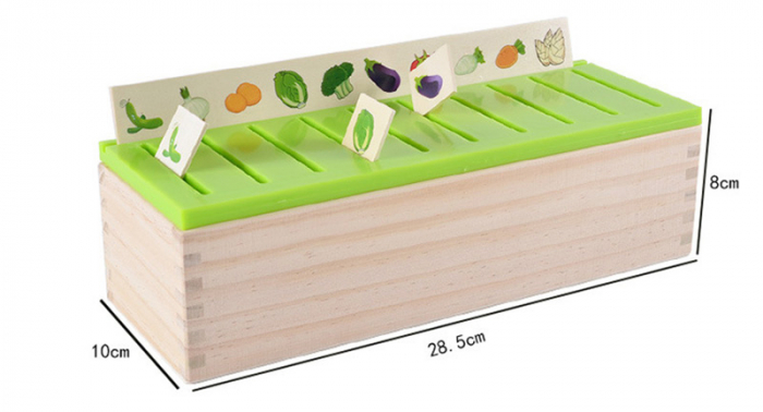 Joc asociere şi sortare - Cutie Montessori cu 88 piese din lemn [2]