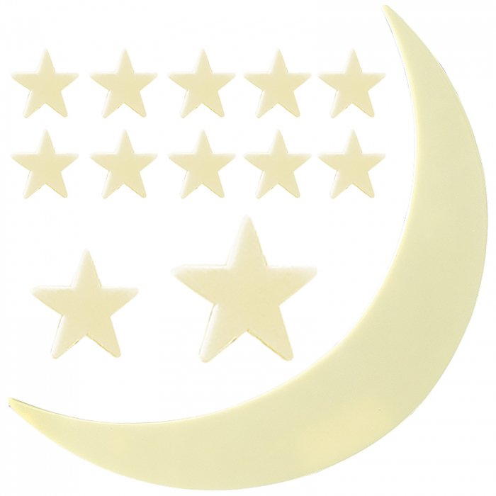 Decoraţiuni de perete fosforescente - Luna şi stele [2]