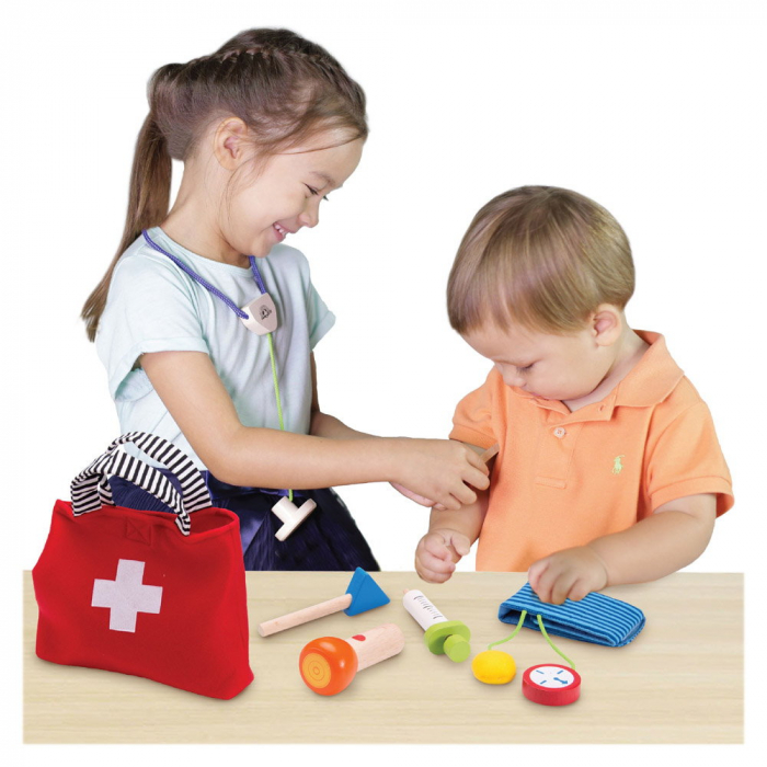 Doctor set, trusa medicala din lemn, Wonderworld [2]