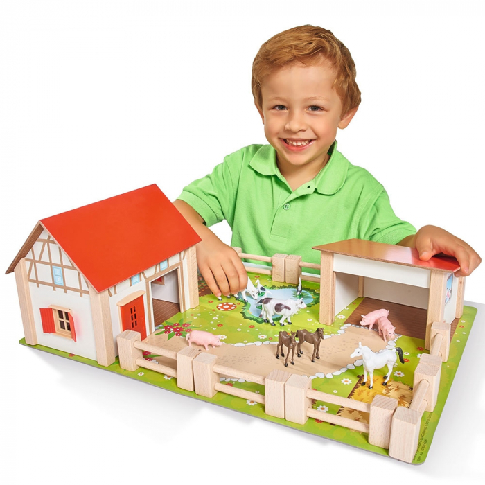 Ferma din lemn Eichhorn 51x36x17 cm cu accesorii [3]