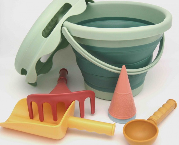 GALEATA PLIABILA NISIP, 7 PIESE, MATERIALE ORGANICE ECO-FRIENDLY, VERDE [4]