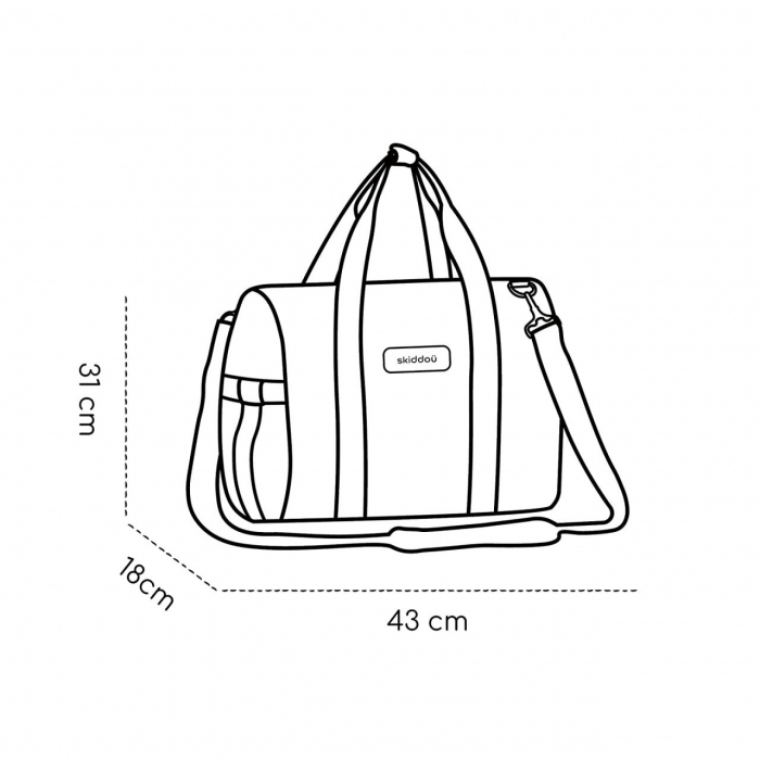 Geanta multifunctionala pentru parinti Skiddou Inger, Onyx, Negru [2]