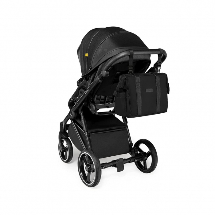 Geanta multifunctionala pentru parinti Skiddou Inger, Onyz Leather, Negru [11]