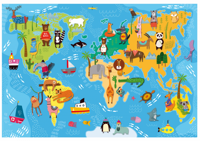GIANT PUZZLE - ANIMAL WORLD [2]