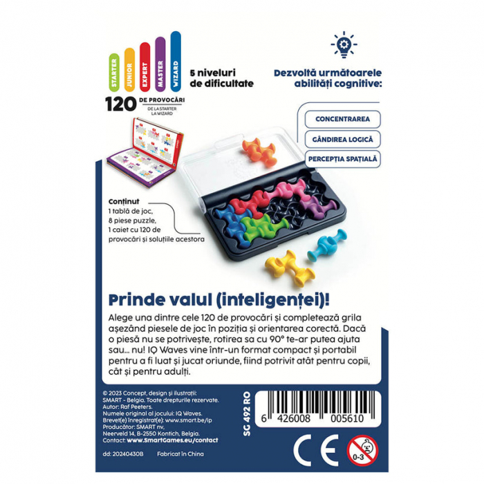 IQ Waves, joc de logica cu 120 de provocari, 6+ ani, editie lb. Romana [5]