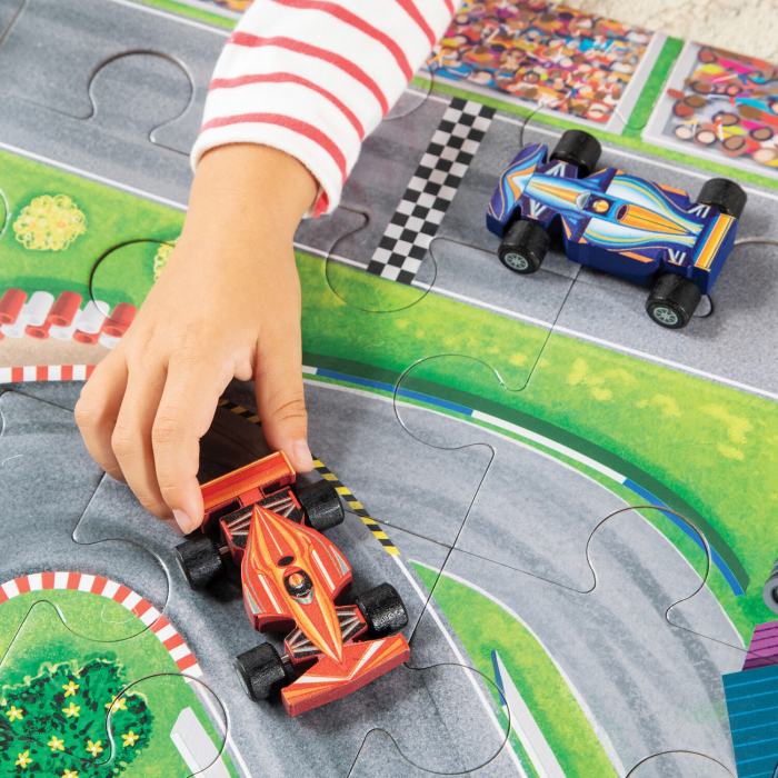 Joc 2 in 1, Puzzle and play, Masini de curse, Peaceable Kingdom [16]