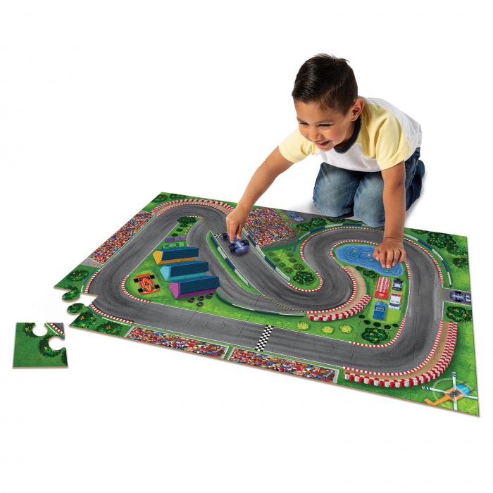 Joc 2 in 1, Puzzle and play, Masini de curse, Peaceable Kingdom [22]