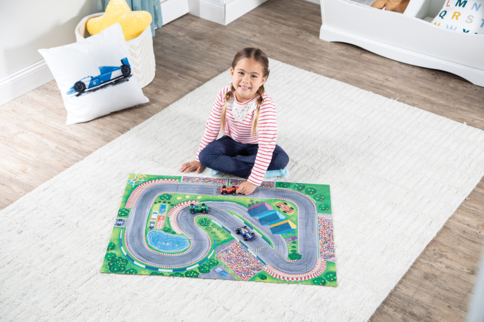 Joc 2 in 1, Puzzle and play, Masini de curse, Peaceable Kingdom [4]