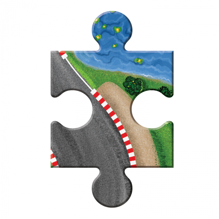 Joc 2 in 1, Puzzle and play, Masini de curse, Peaceable Kingdom [23]