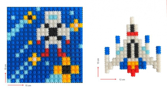 Set creativ cu pixeli, Mozaic misiune spatiala [4]