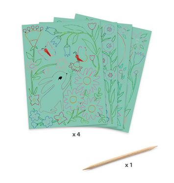Joc creativ de răzuit Animale din grădină [2]