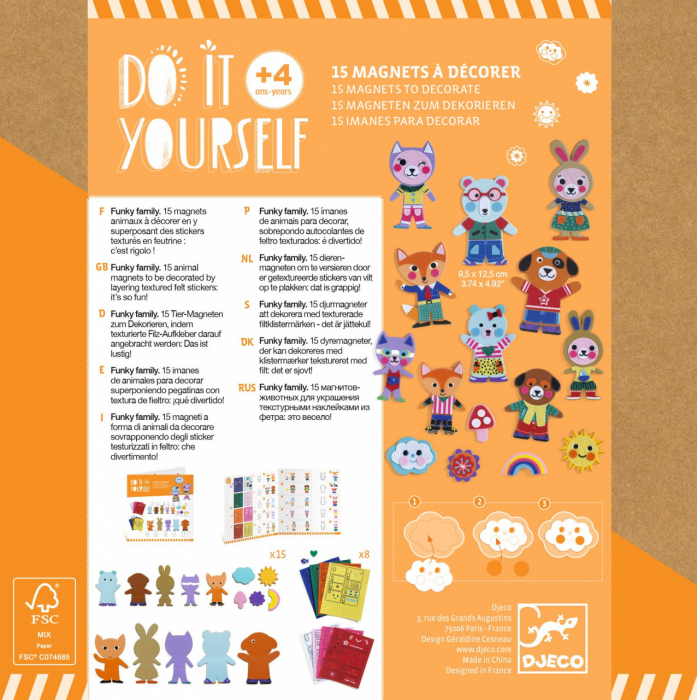Joc creativ DIY Funky Familie, Djeco [5]
