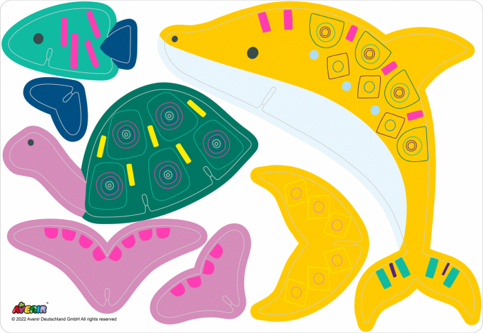 Joc creativ Stick'N'Play cu scene 3D si stickere repozitionabile - Animale polare si marine [10]