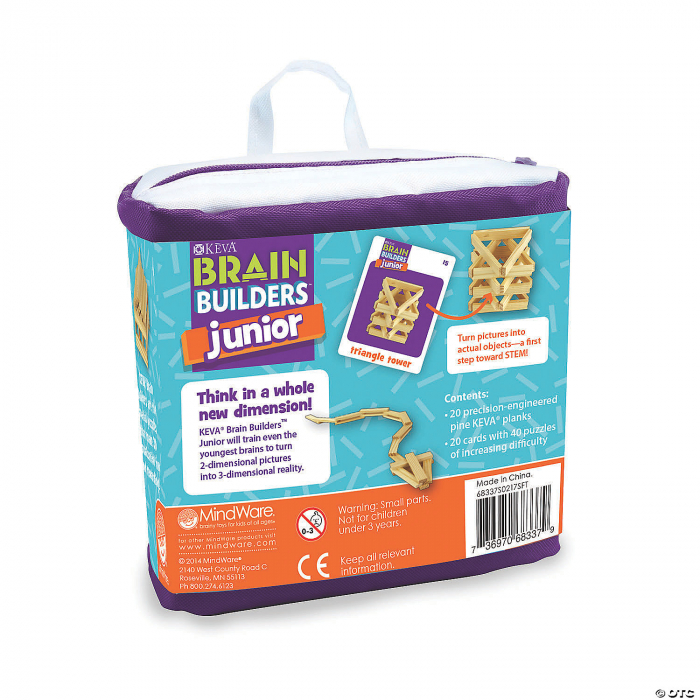 Joc logic cu provocari, cu piese din lemn, Keva Brain Builders Junior [5]