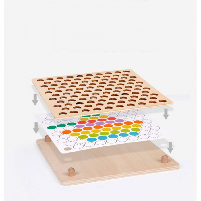 Joc de îndemânare şi asociere culori cu bile colorate [7]