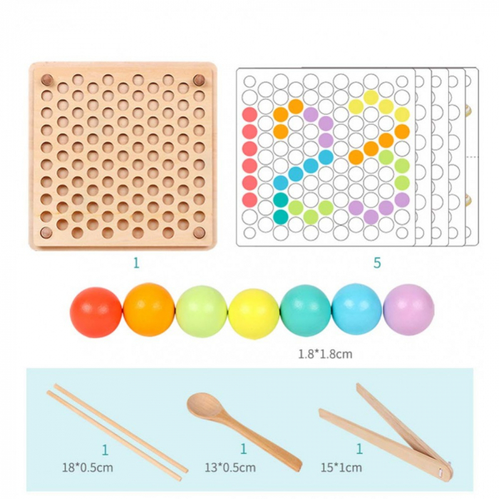 Joc de îndemânare şi asociere culori cu bile colorate [4]