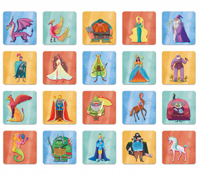 Joc educativ de memorie Memobox, Persoanje fantastice [2]