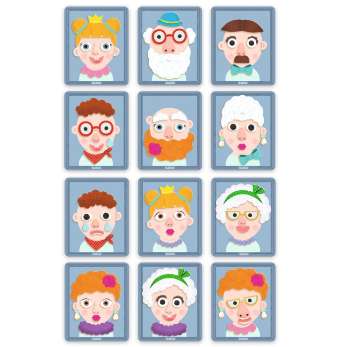 Joc magnetic creativ Portrete, Djeco [3]