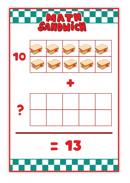 Joc matematic pentru prescolari, Math sandwich, Peaceable Kingdom [8]