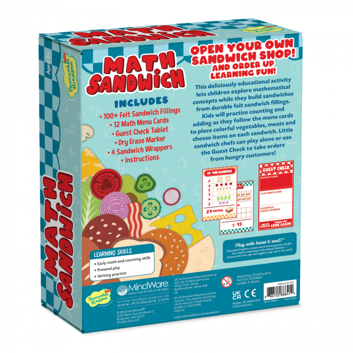 Joc matematic pentru prescolari, Math sandwich, Peaceable Kingdom [3]