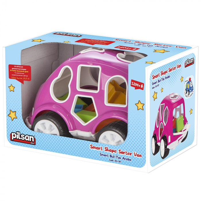 Jucarie cu sortator Pilsan Car pink [5]