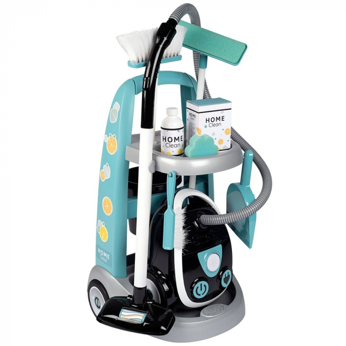 Jucarie pentru copii Set curatenie cu troller si aspirator electronic negru [2]