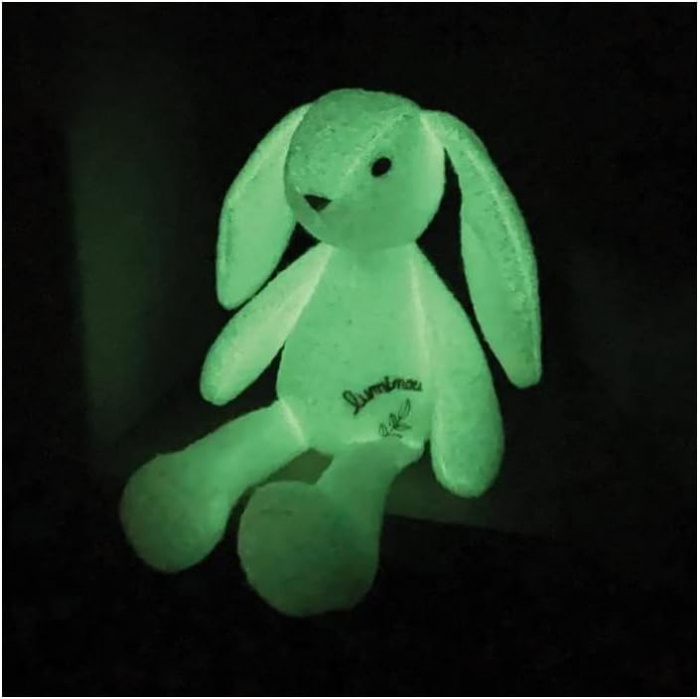 Jucarie Plus Jemini Fosforescenta 30cm Iepure Luminou Alb [4]