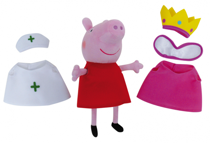 Jucarie Plus Jemini Peppa Pig 20cm cu Costumase de Schimb [3]