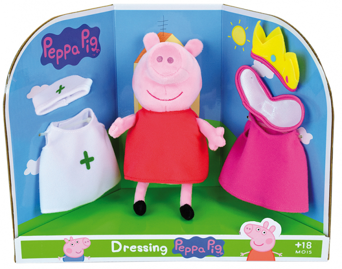 Jucarie Plus Jemini Peppa Pig 20cm cu Costumase de Schimb [2]