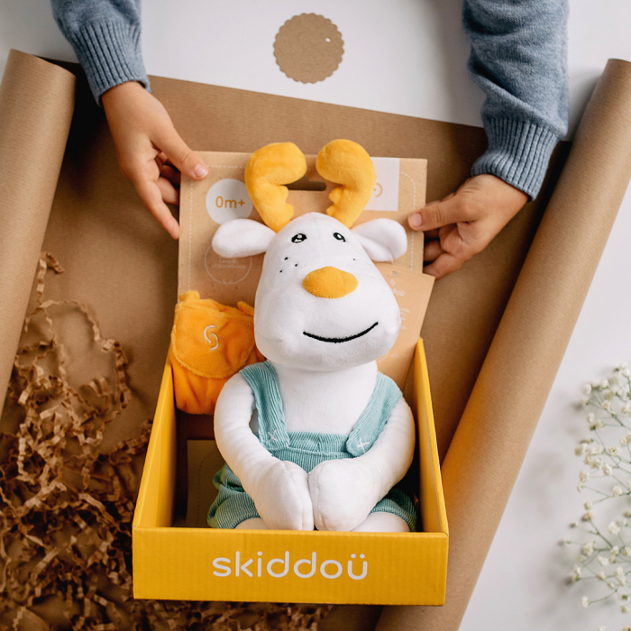 Jucarie ren de plus pentru copii, Skiddou, 30 cm [6]