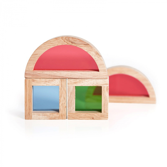 Junior Rainbow Blocks set 20 piese, Guidecraft [3]