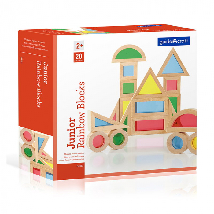 Junior Rainbow Blocks set 20 piese, Guidecraft [5]