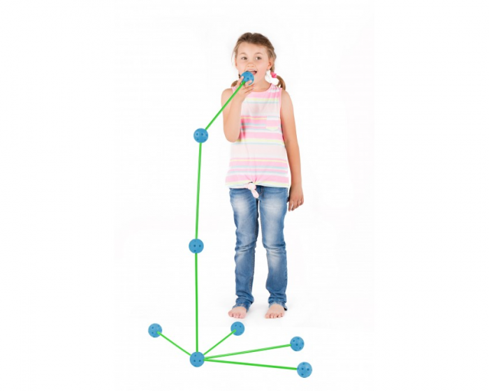 Kit constructie 3D - Cort pentru copii verde albastru, fosforescent in intuneric [8]